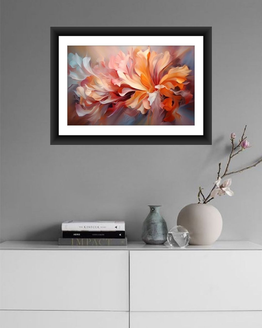 Premium Abstract Floral Art Frame -MIV015