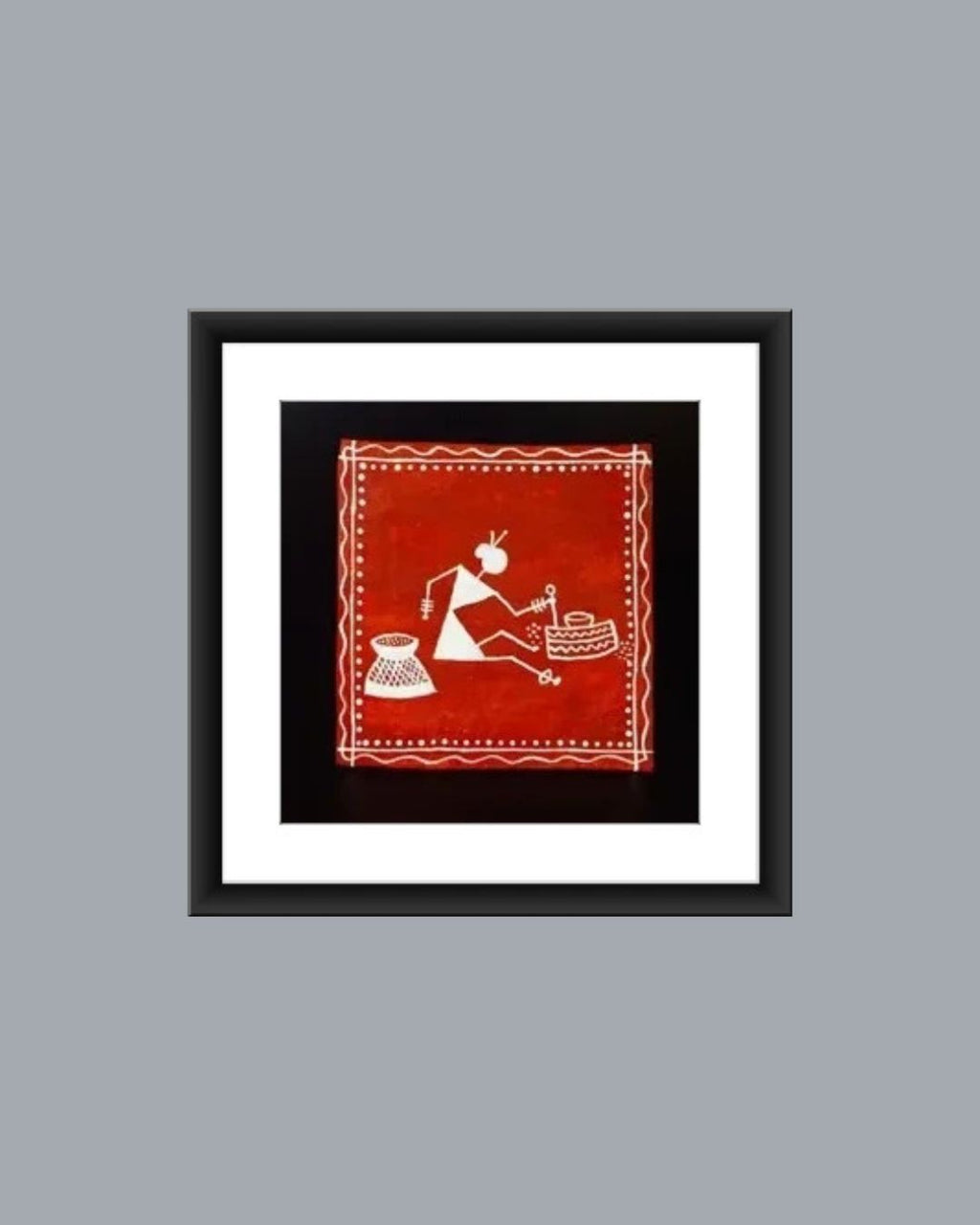 Warli Tribal Village Wall Art MIV - W003