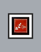 Warli Tribal Village Wall Art MIV - W003