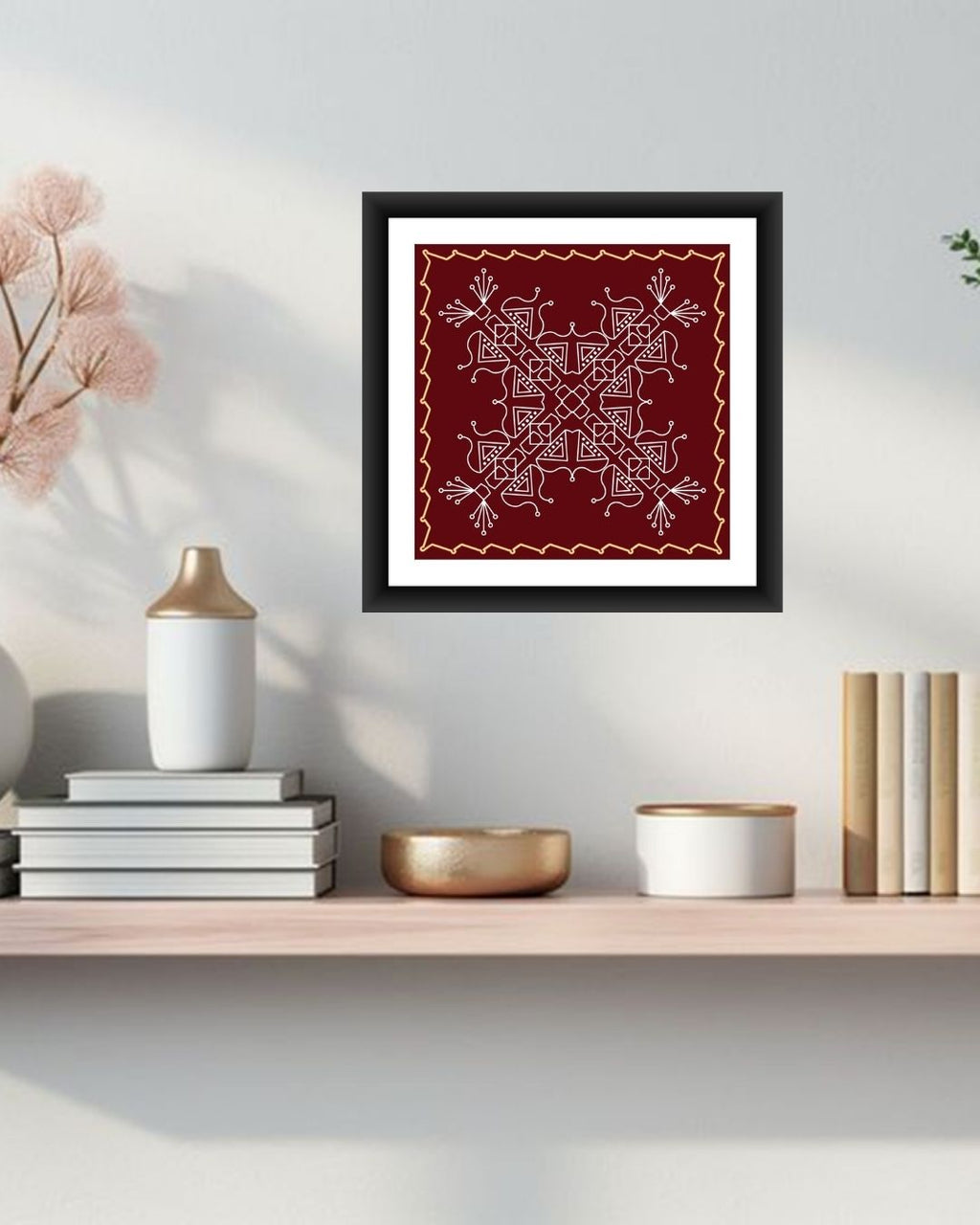 Contemporary Lined Warli Folk Art Wall Décor WARLI - MIV0112