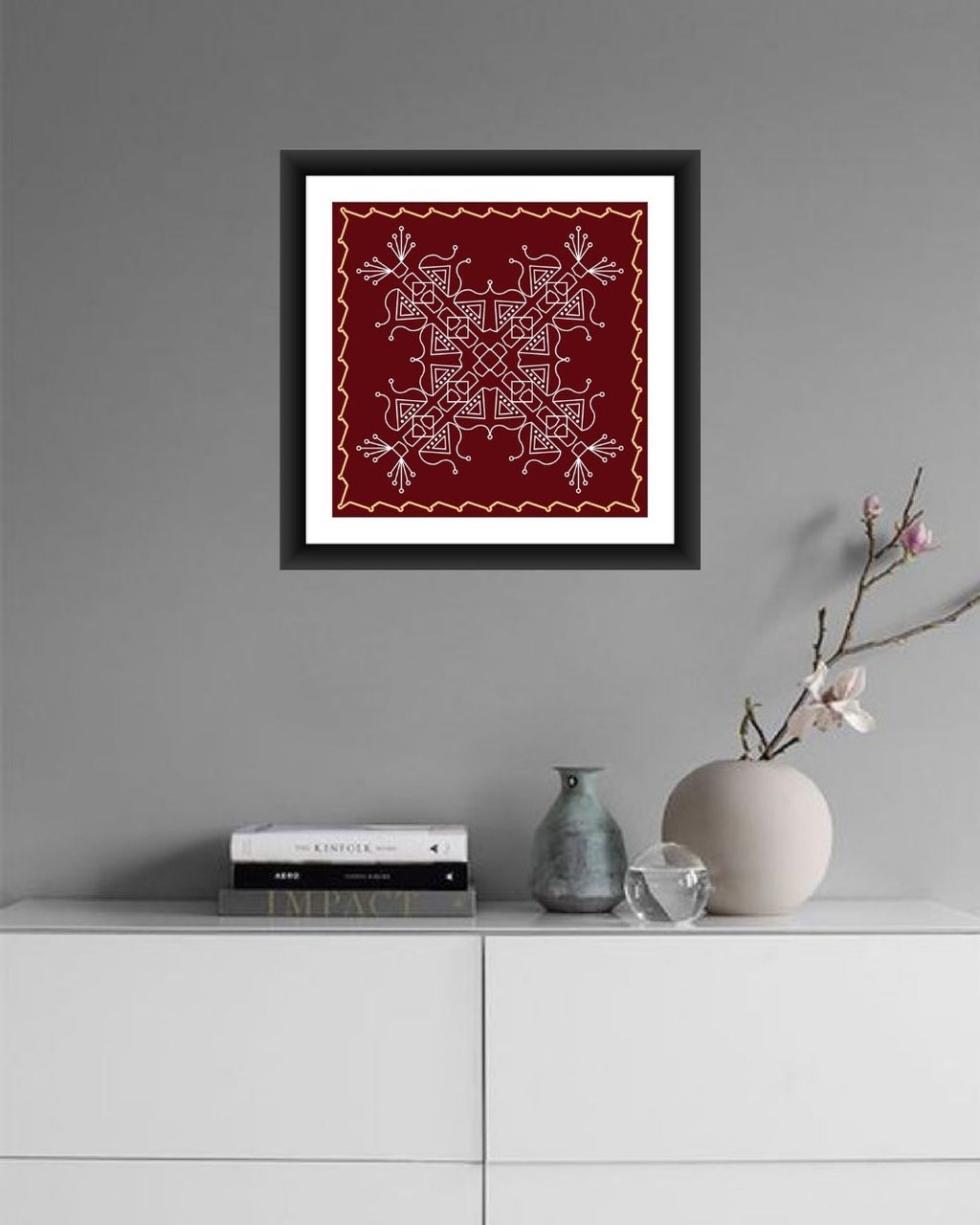 Contemporary Lined Warli Folk Art Wall Décor WARLI - MIV0112