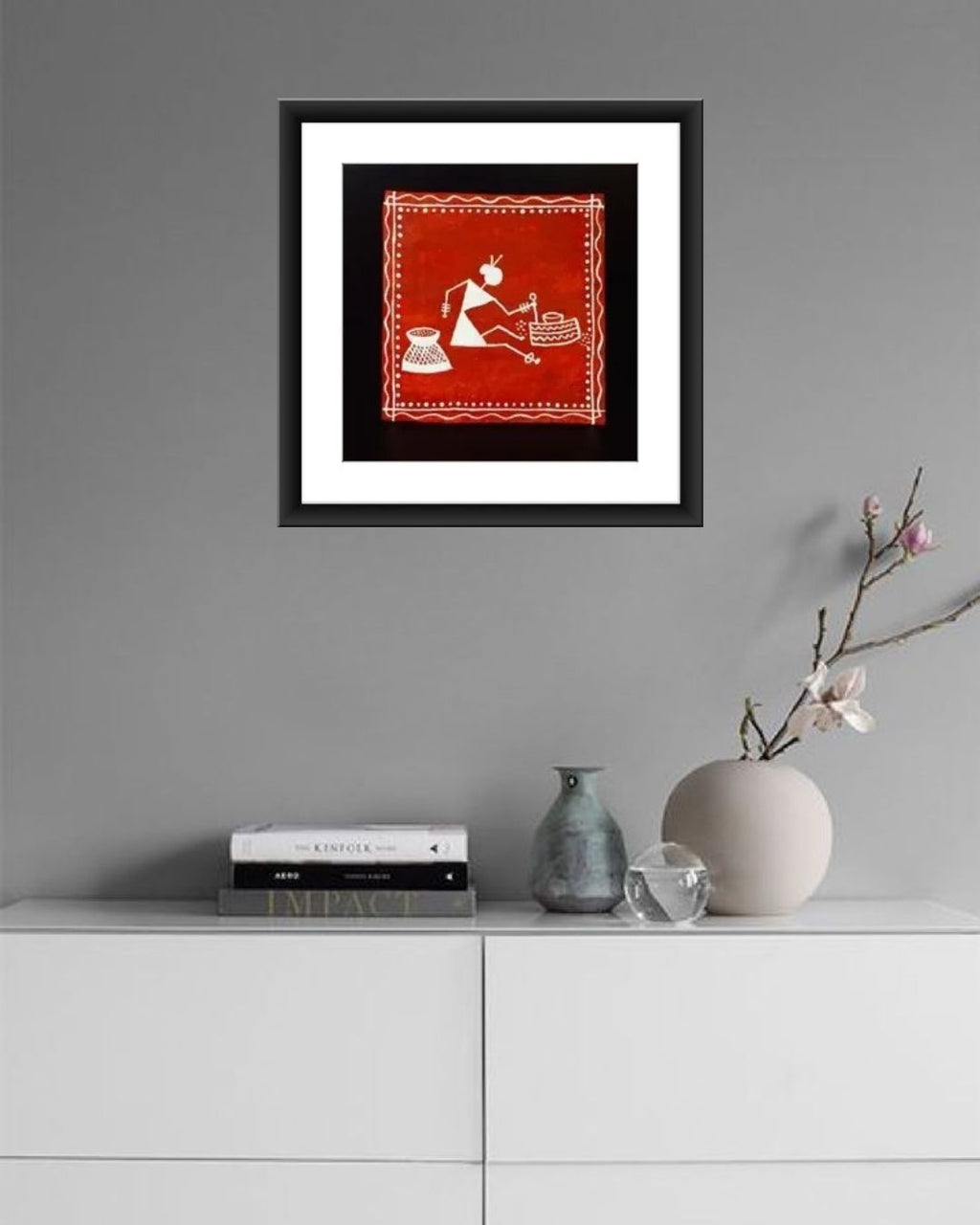 Warli Tribal Village Wall Art MIV - W003
