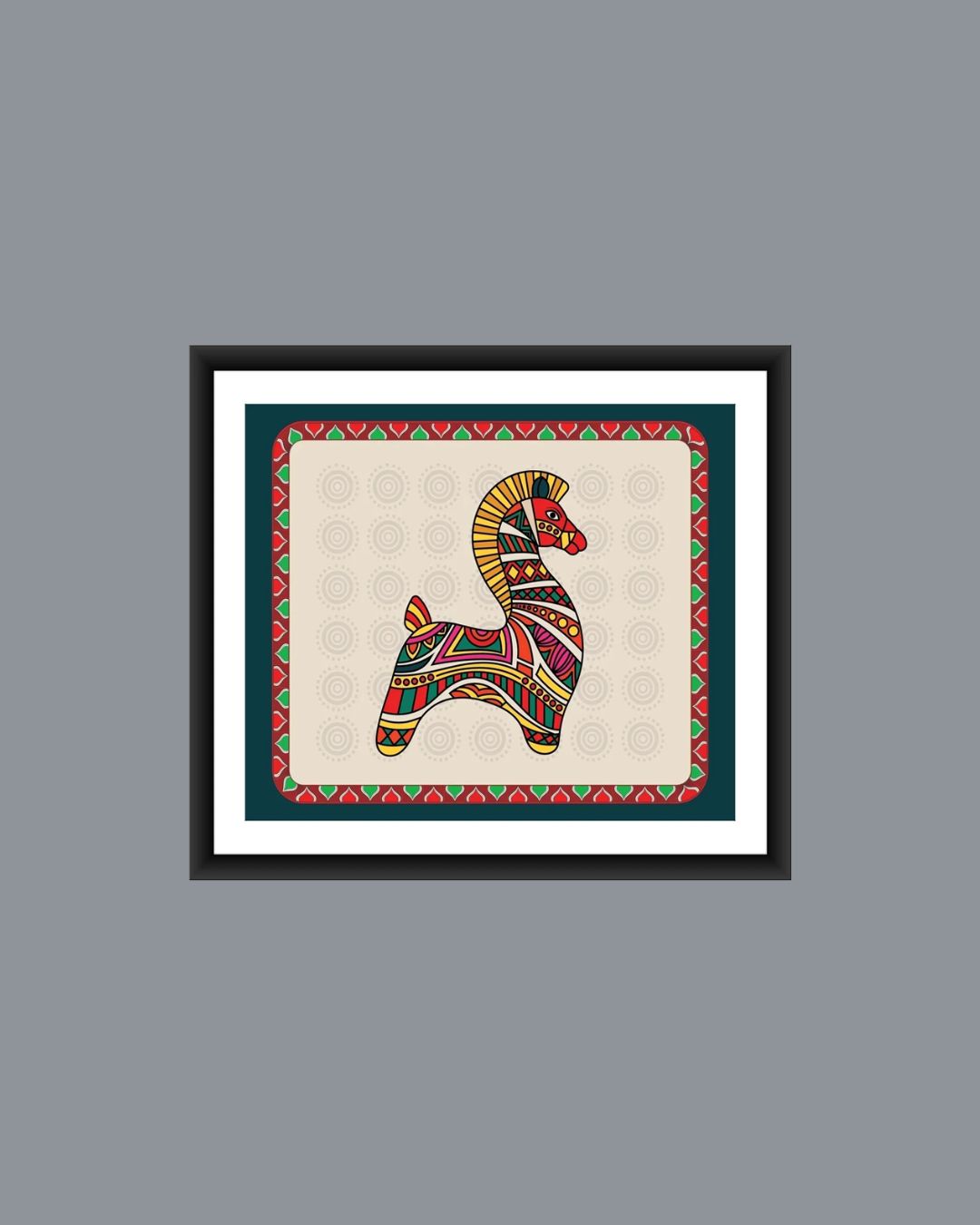 Classic Madhubani Art Wall Frame - MIV0183