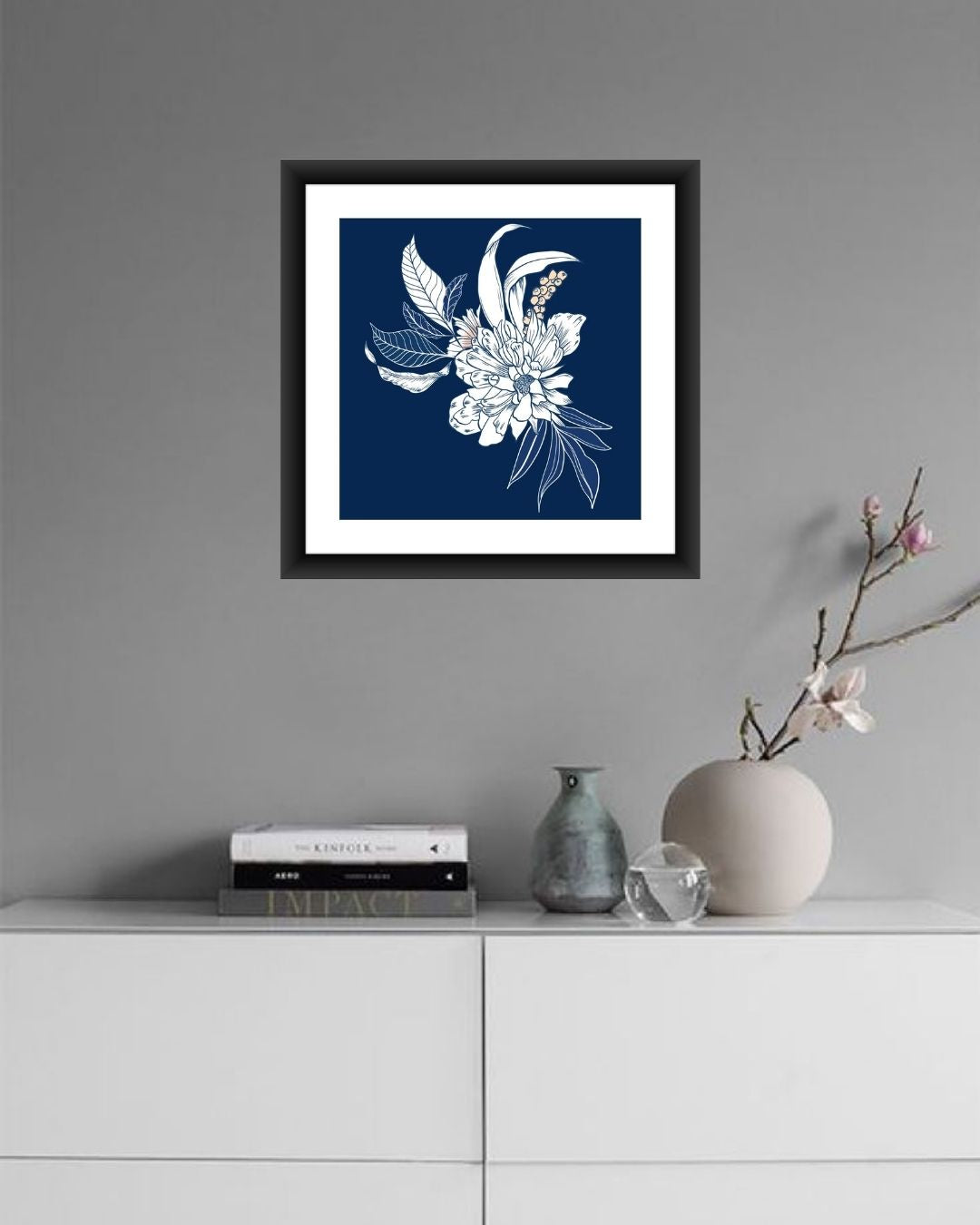Elegant Floral Wall Art For Living Room - MIV0163