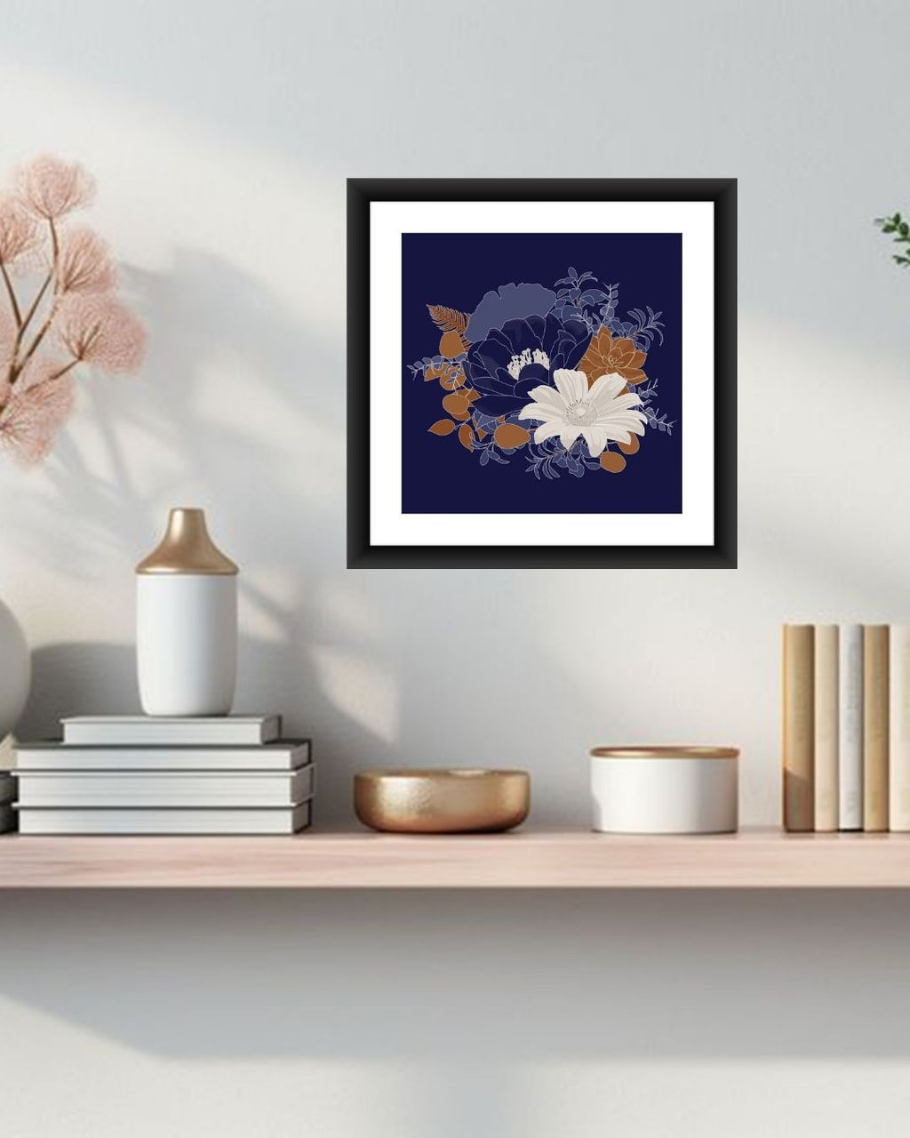 Dark Floral Wall Art Frame - MIV0164