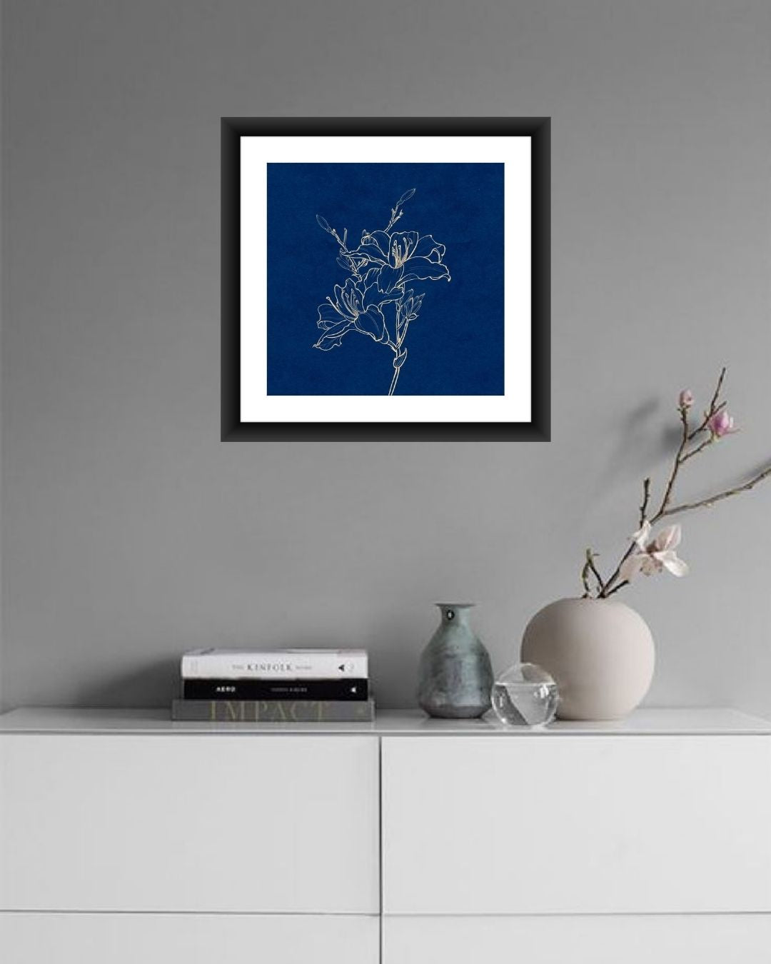Modern Minimalist Floral Art Frame  - MIV0166