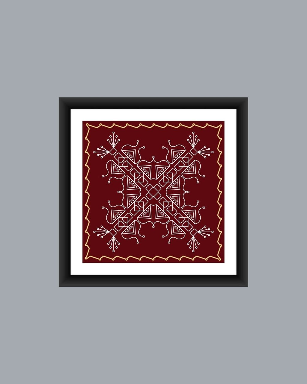 Contemporary Lined Warli Folk Art Wall Décor WARLI - MIV0112