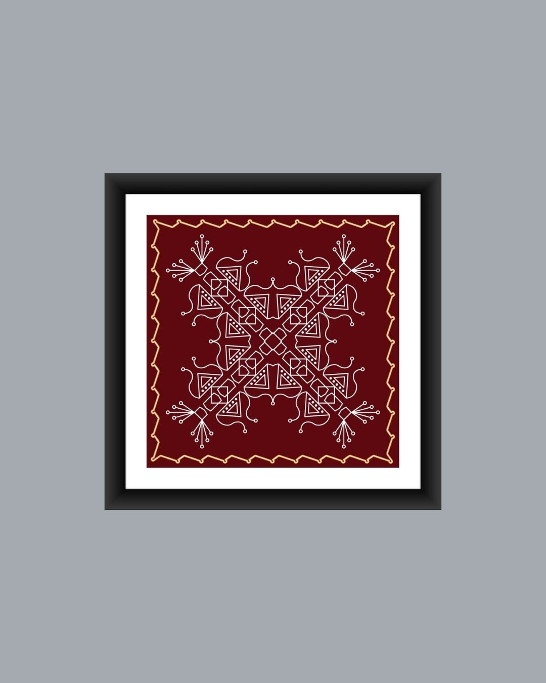 Contemporary Lined Warli Folk Art Wall Décor WARLI - MIV0112