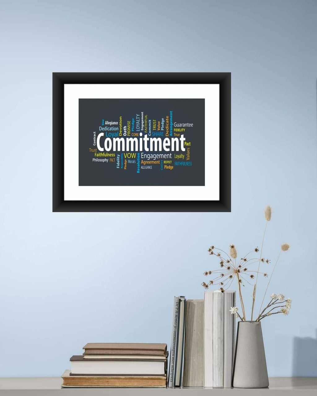 Commitment Inspirational Quote Frame  MIV - Q030
