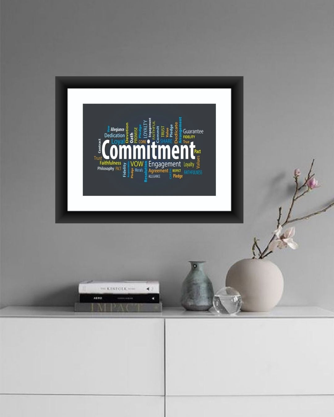 Commitment Inspirational Quote Frame  MIV - Q030