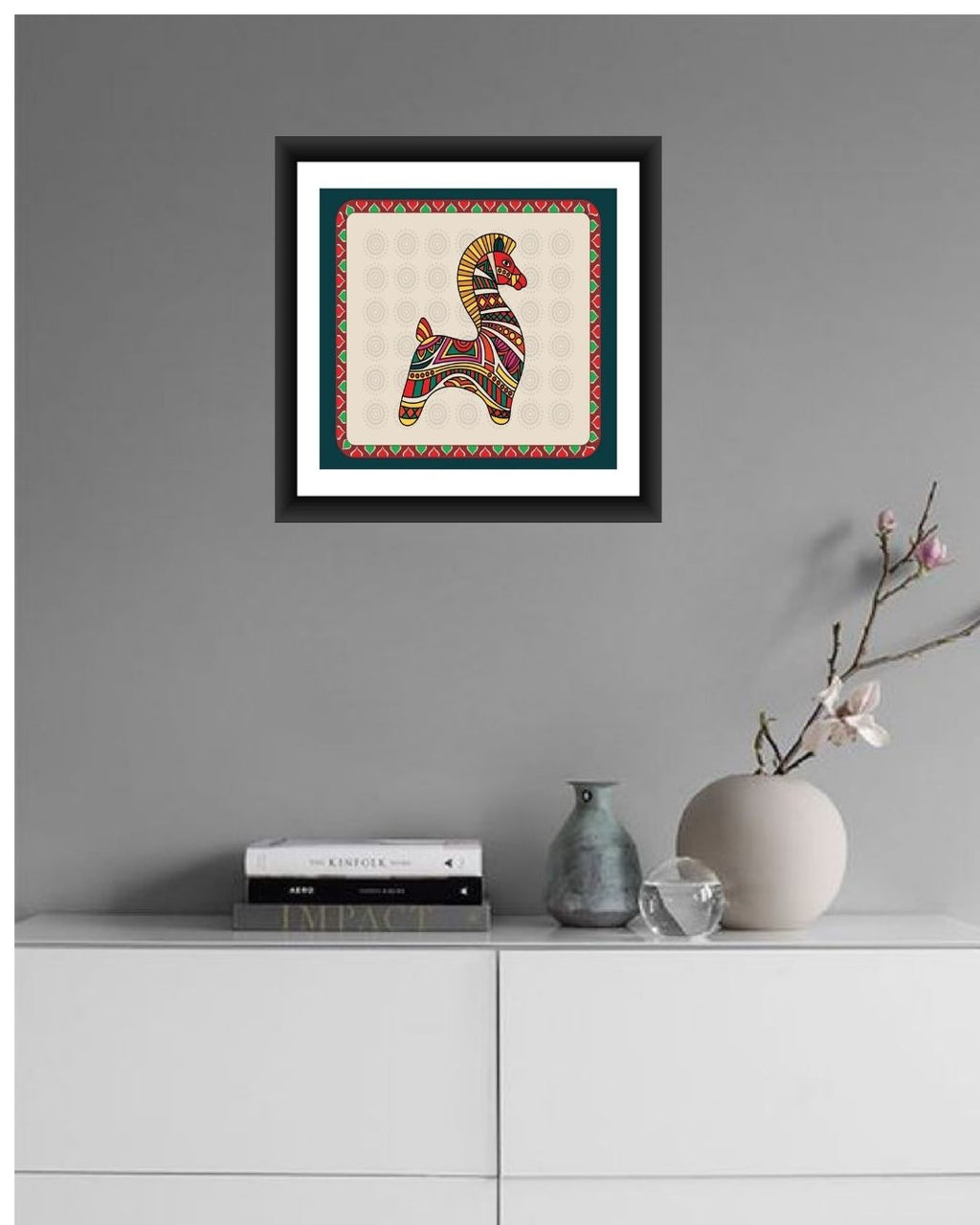 Classic Madhubani Art Wall Frame - MIV0183