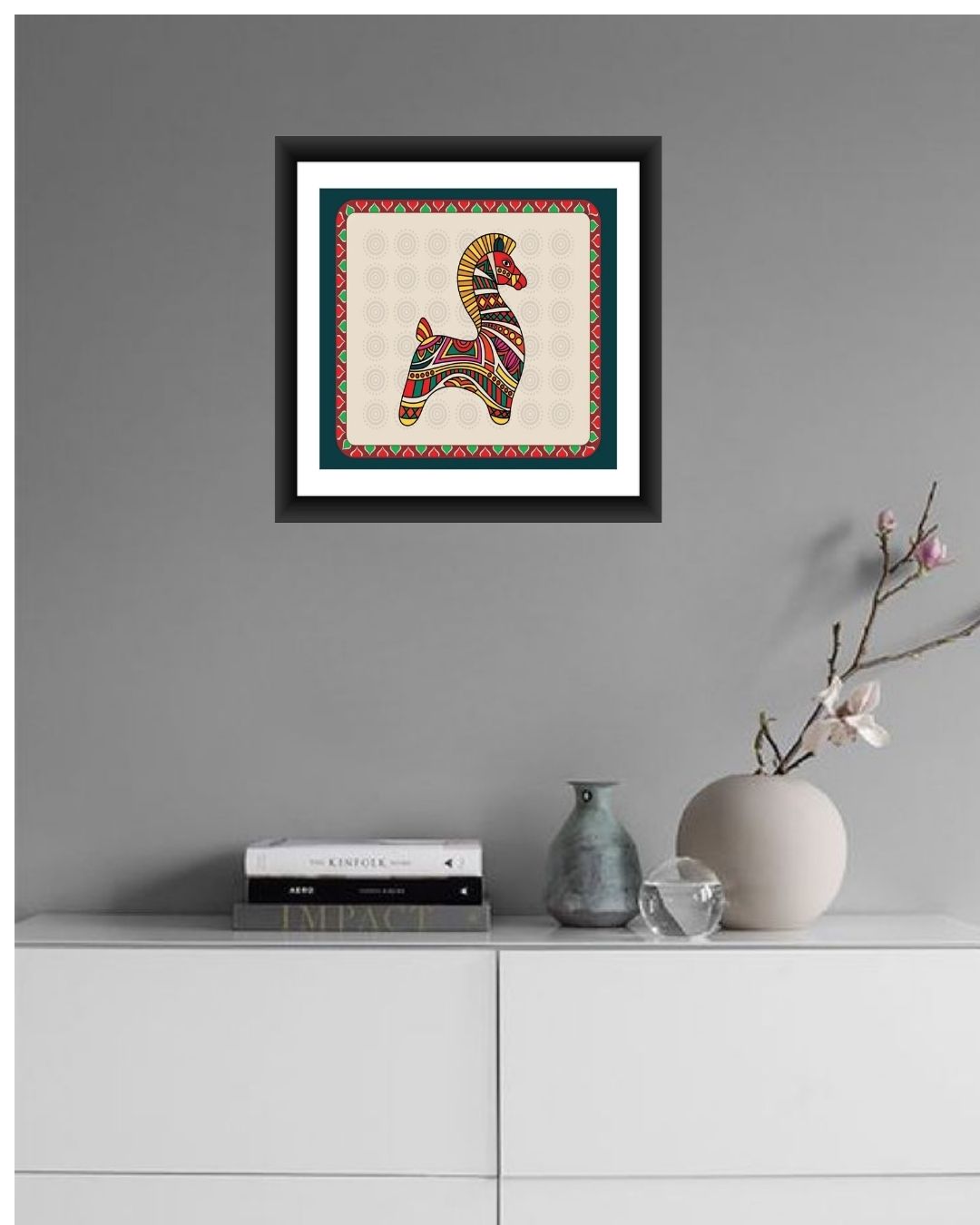 Classic Madhubani Art Wall Frame - MIV0183