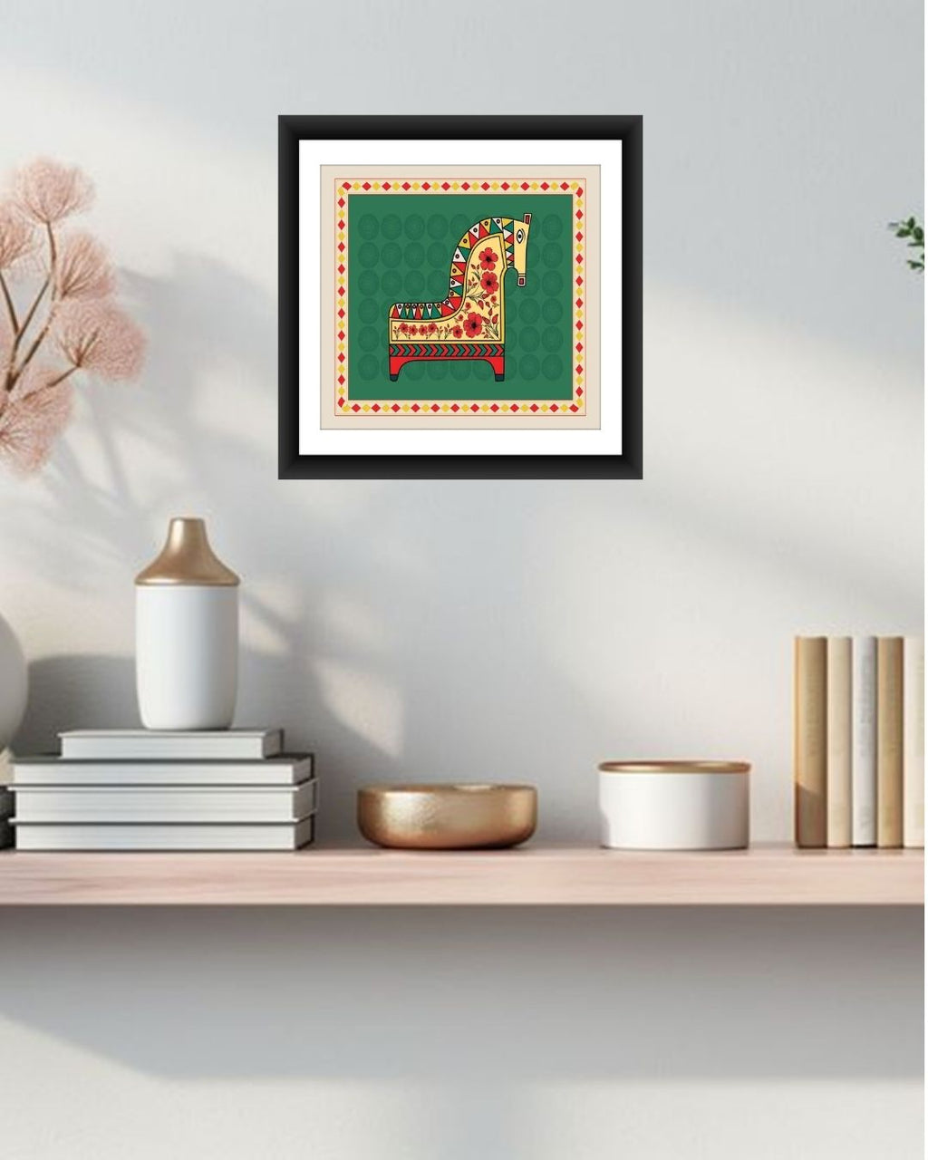 Madhubani Horse Wall Frame - MIV0182