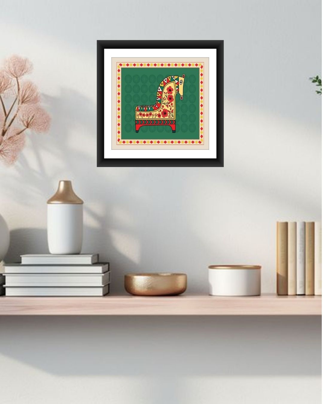Madhubani Horse Wall Frame - MIV0182