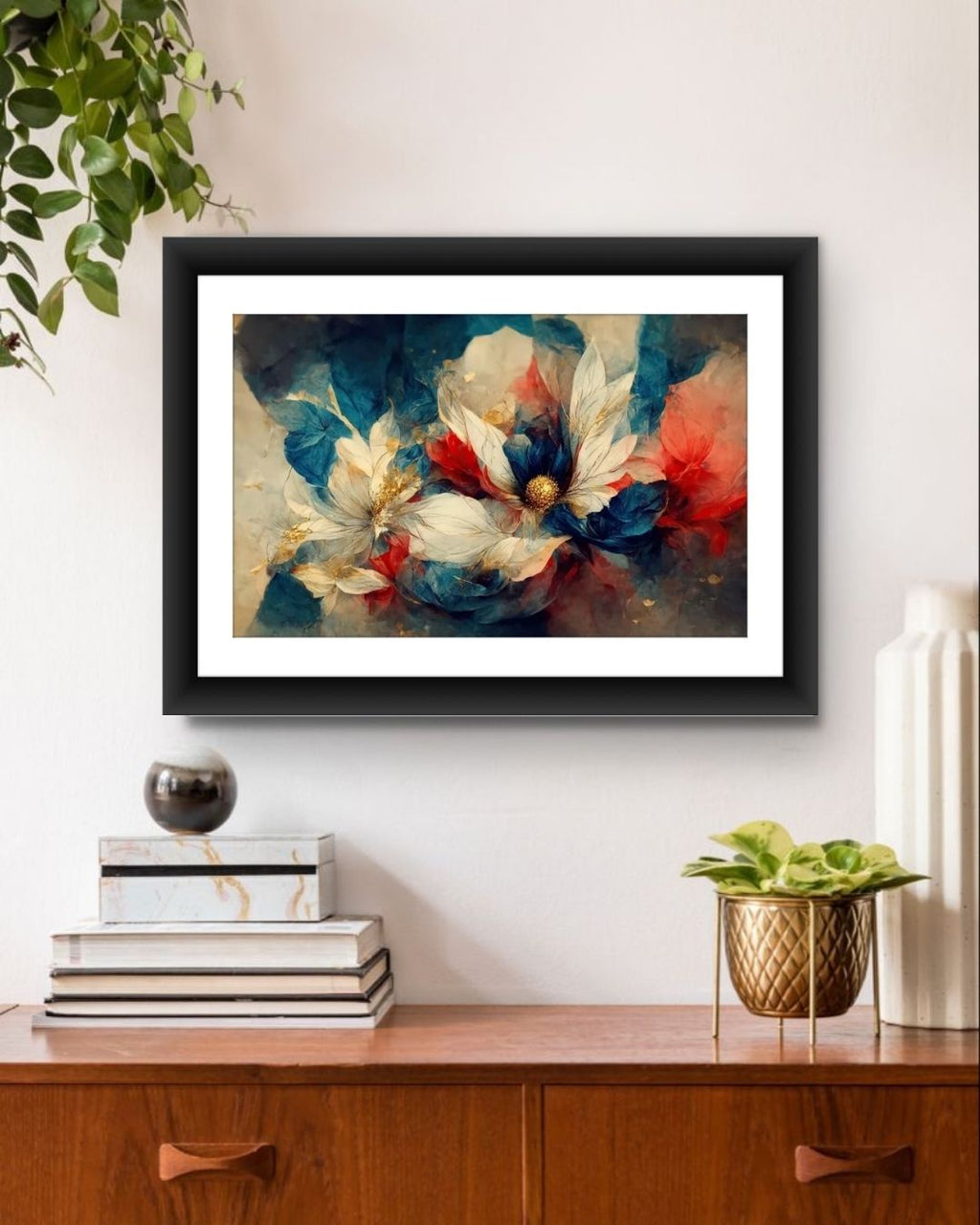 Floral Wall Art For Living Room  -MIV005