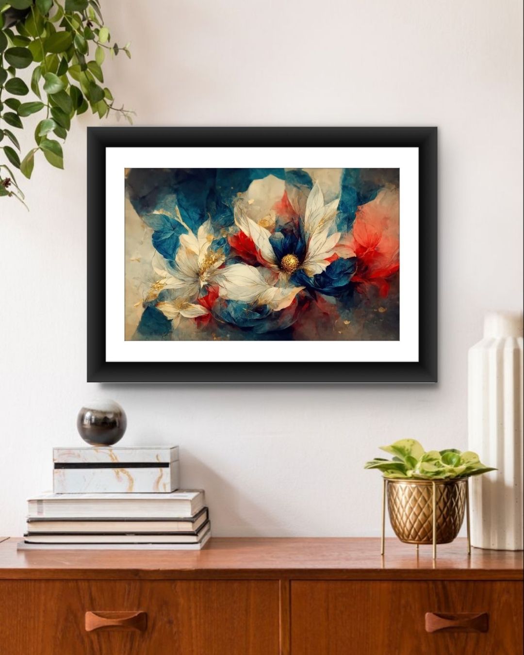 Floral Wall Art For Living Room  -MIV005