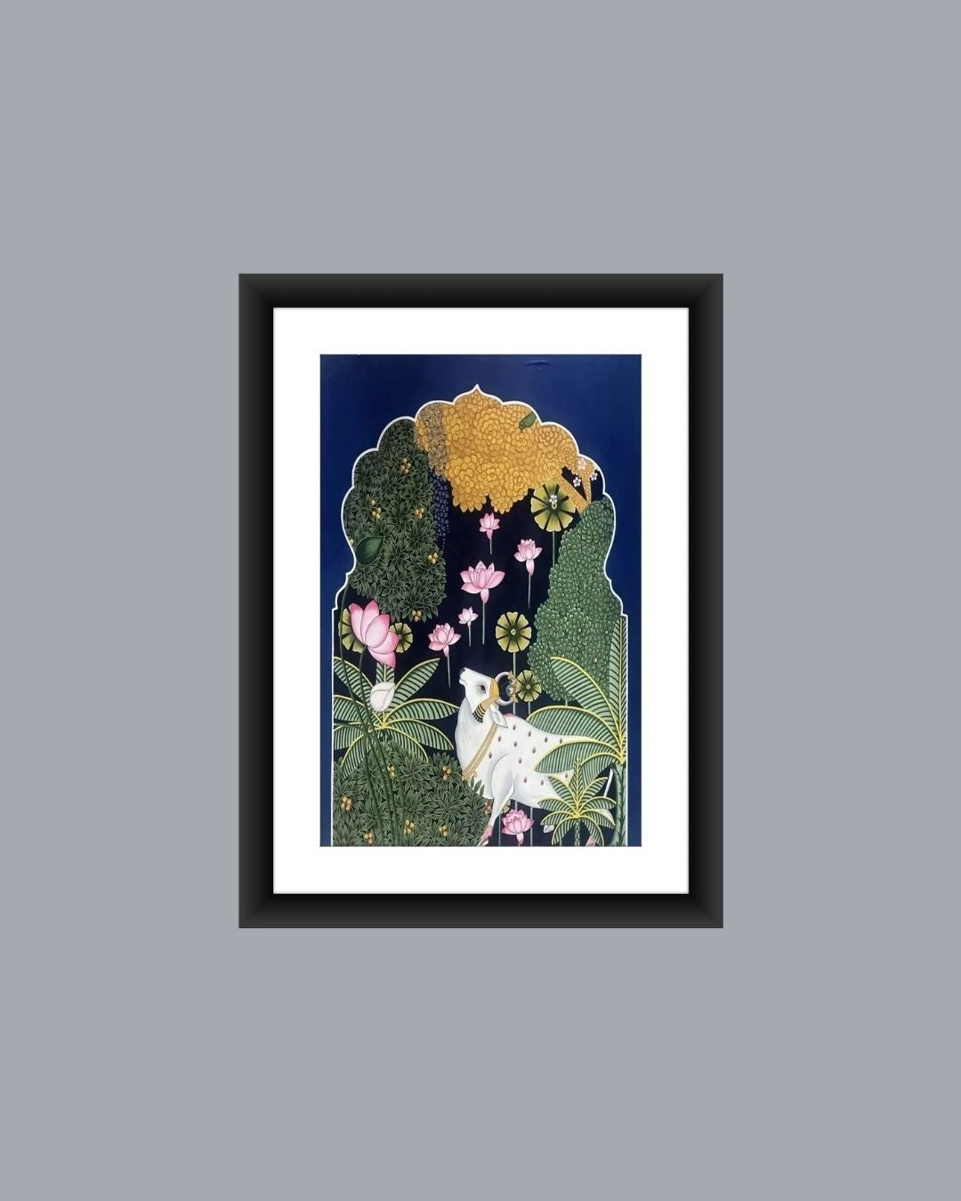 Pichwai Floral Art Frame MIV- P008