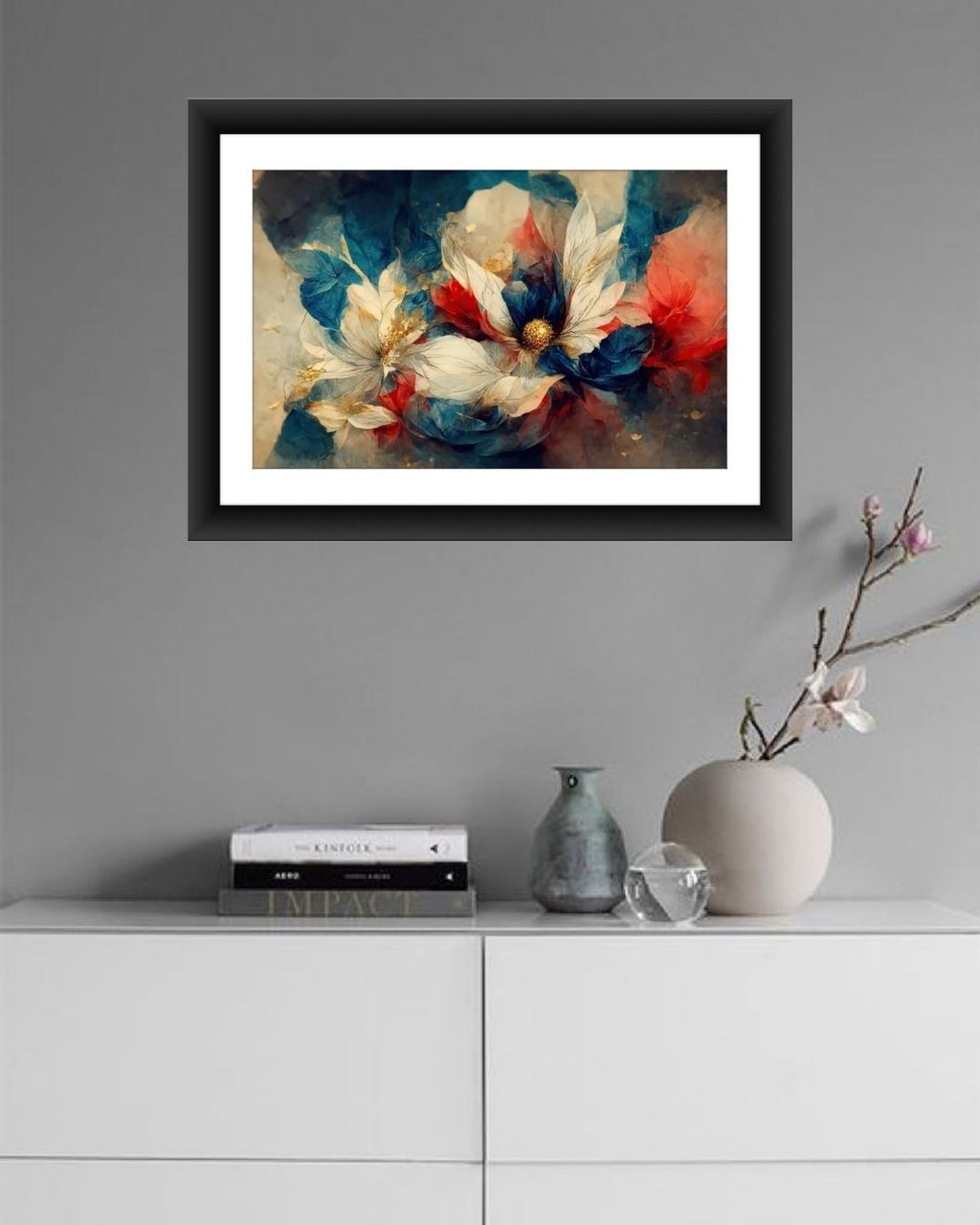 Floral Wall Art For Living Room  -MIV005