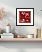 Warli Tribal Village Life Wall Art Frame MIV - W007