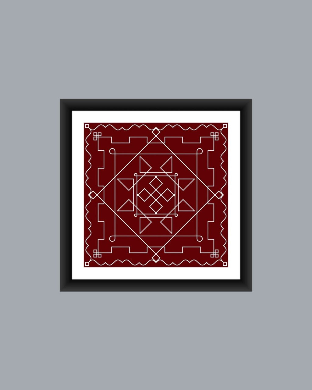 Modern Ethnic Lined Warli Art Frame for Home Decor - MIV0115