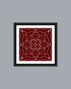 Modern Ethnic Lined Warli Art Frame for Home Decor - MIV0115