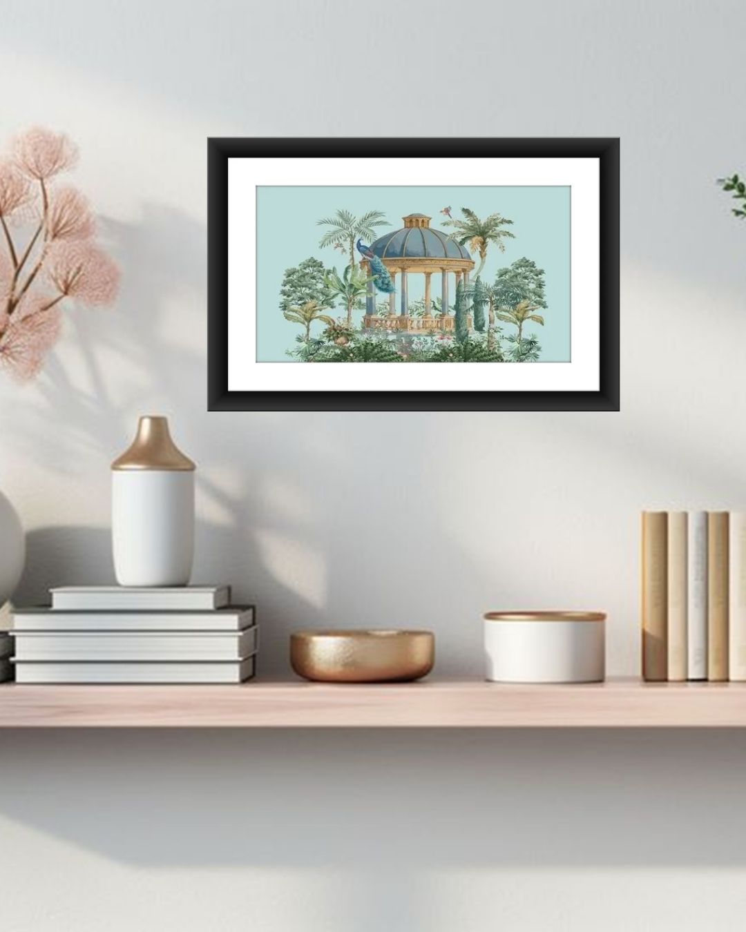 Traditional Pichwai Peacock Garden Art MIV P002