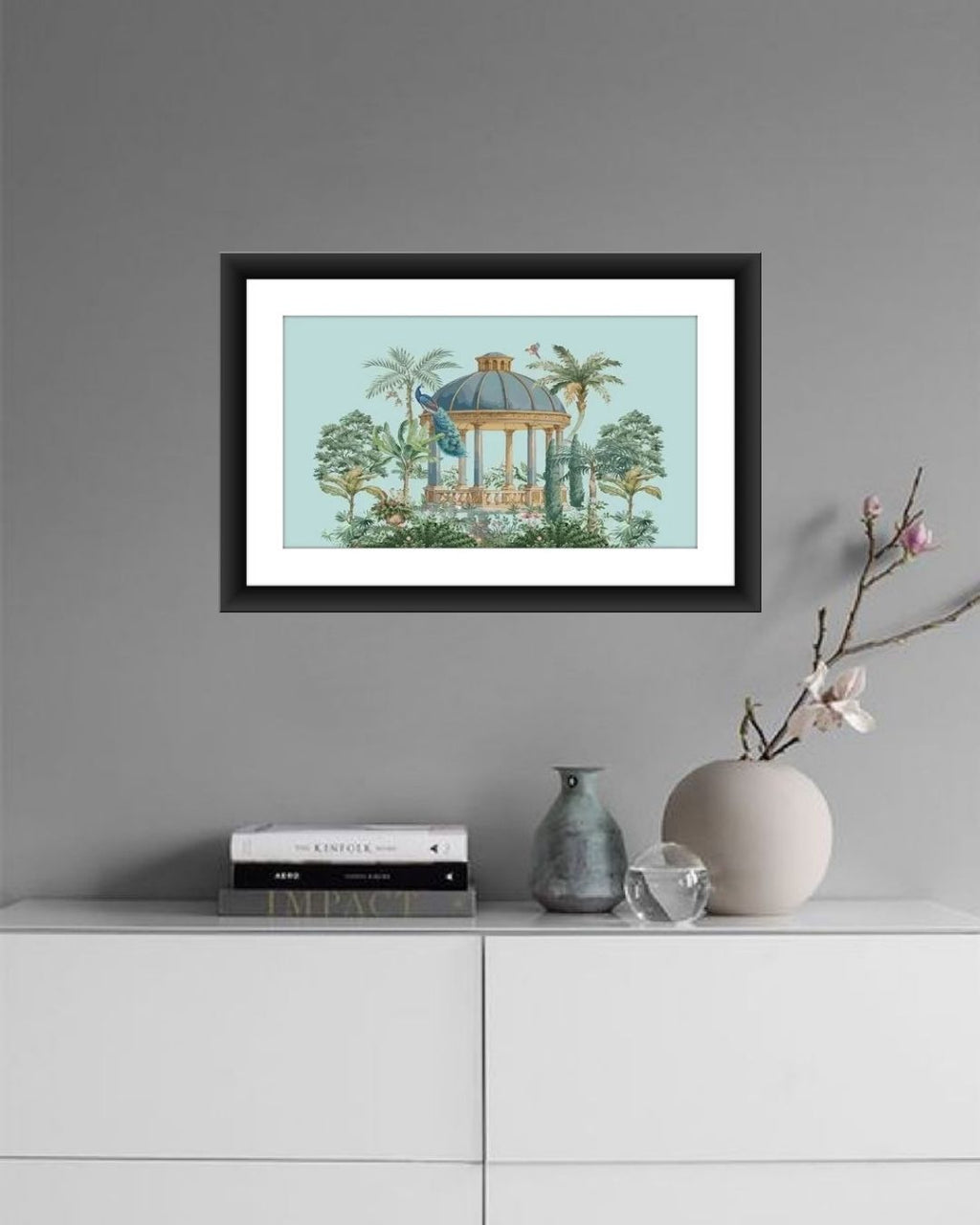 Traditional Pichwai Peacock Garden Art MIV P002