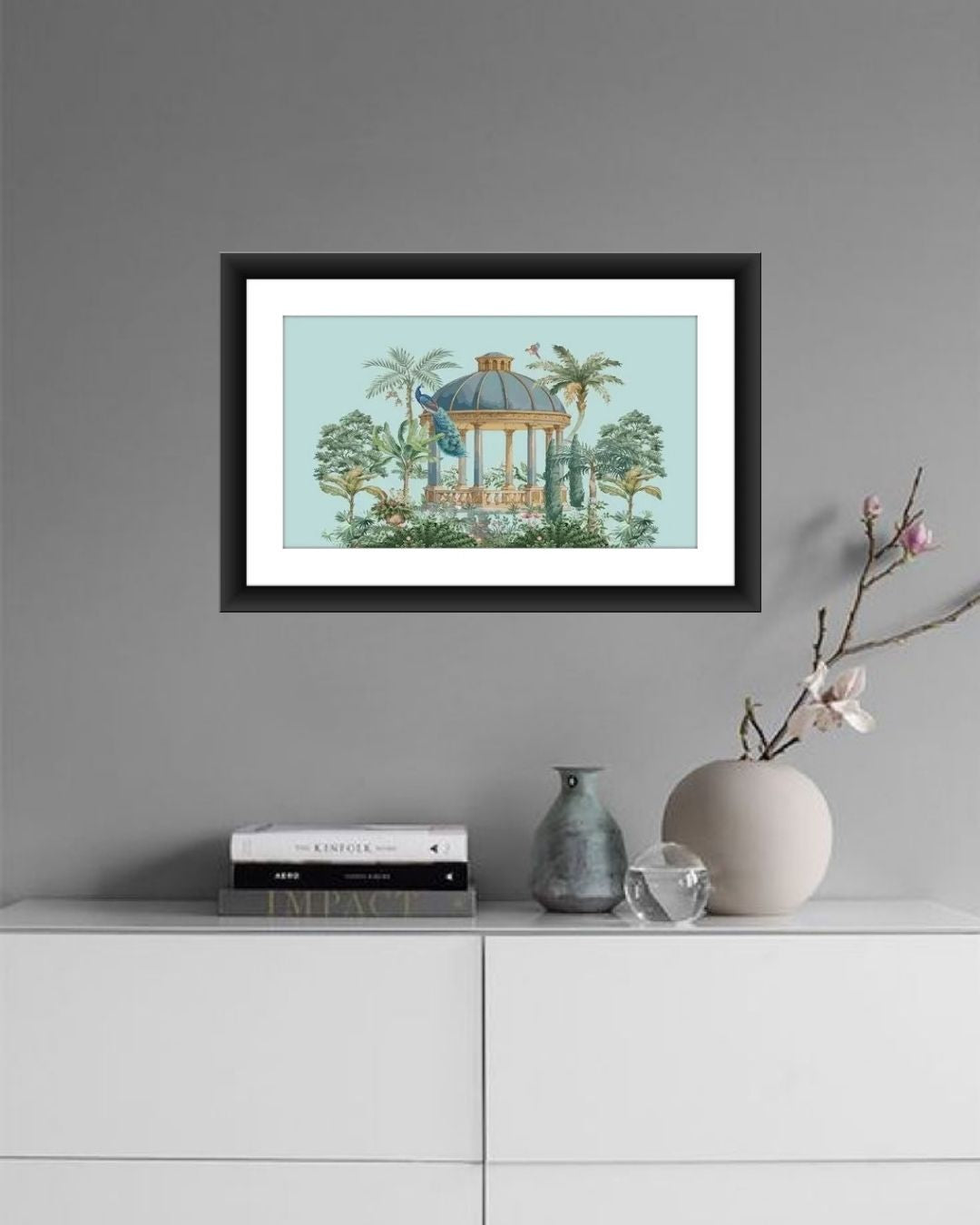 Traditional Pichwai Peacock Garden Art MIV P002