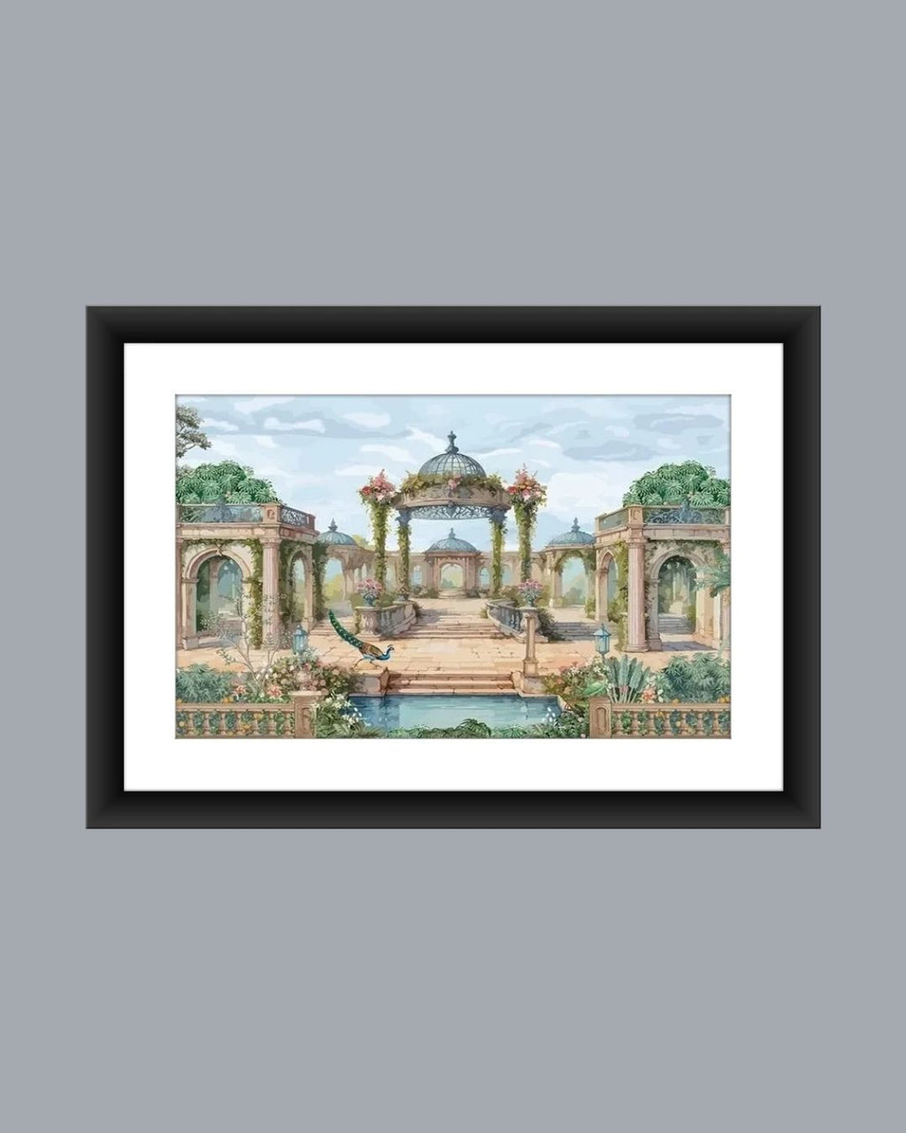 Vintage Palace Pichwai Art With Peacocks MIV - P004