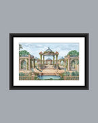 Vintage Palace Pichwai Art With Peacocks MIV - P004