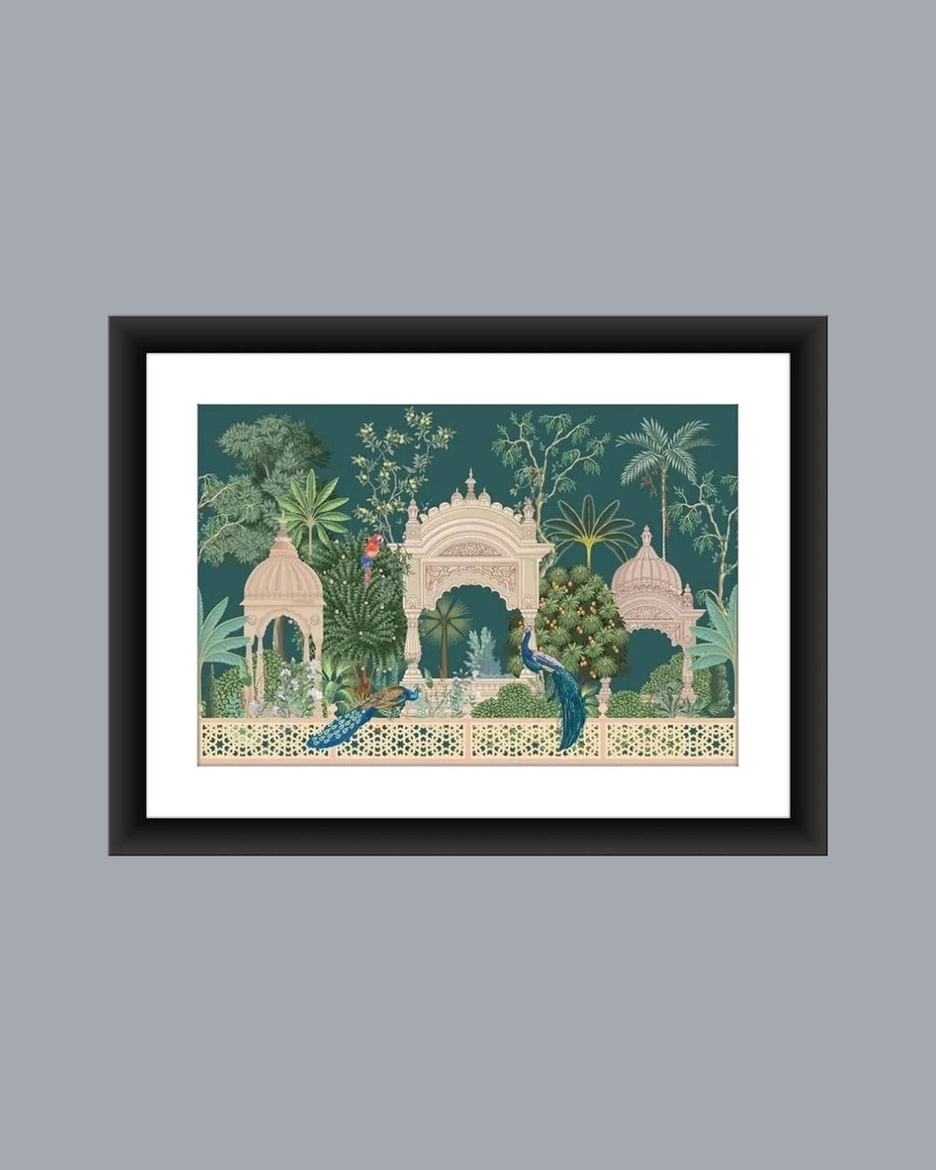 Royal Pichwai Art Frame With Peacocks MIV - P001