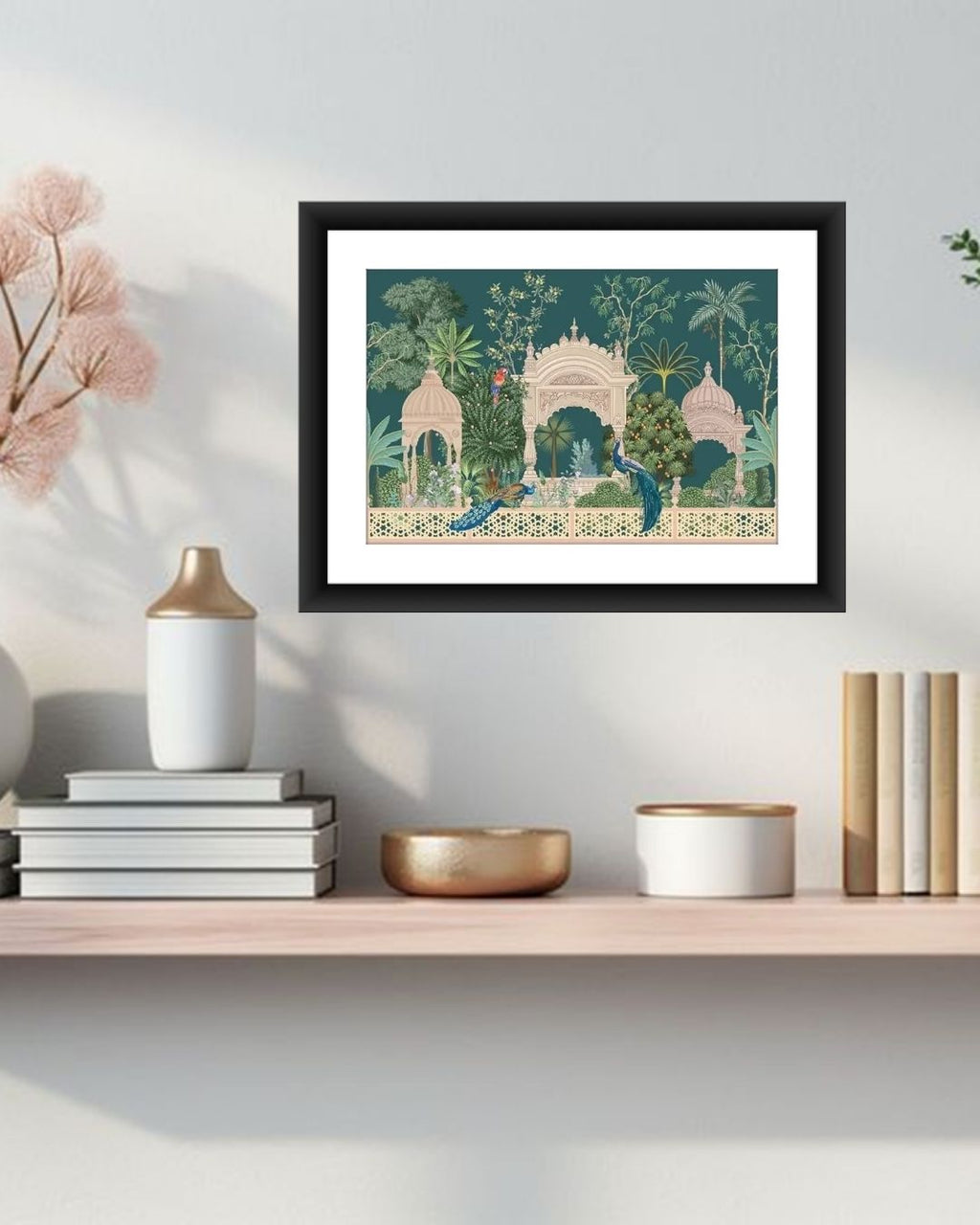 Royal Pichwai Art Frame With Peacocks MIV - P001