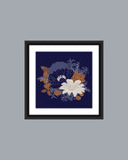 Dark Floral Wall Art Frame - MIV0164