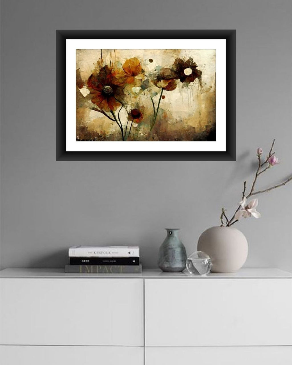 Vintage Floral Art Frame - MIV009